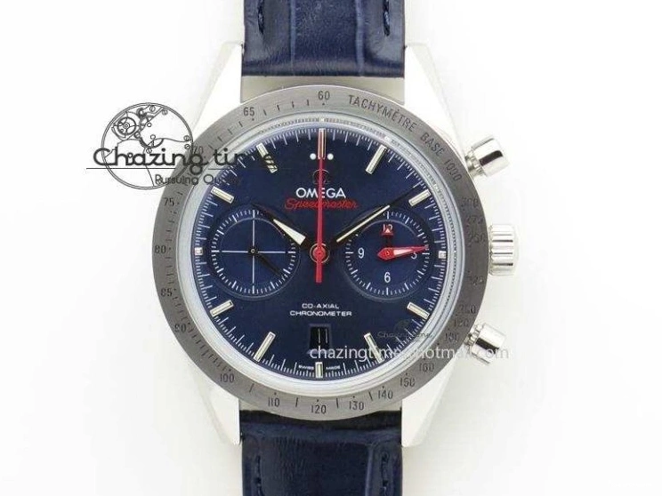 0423 Sophisticated Planet Ocean Master Chronometer Chrono SS OM 1:1 Best Edition Orange On SS Bracelet A 8156